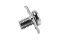 [E] น็อตยึดสายไฟ สแตนเลสชุบนิกเกิ้ล M5x8 mm พร้อมแหวนทรงสี่เหลี่ยม ขนาด 12x12 mm
